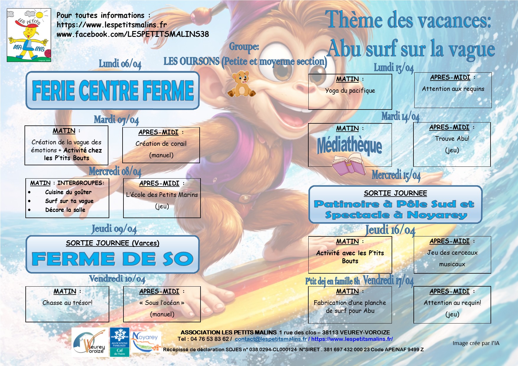 VACANCES printemps 2026 oursons